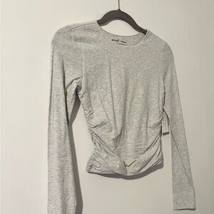 White Heather Grey Long Sleeve Top. Size small